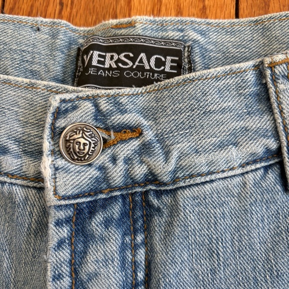 Versace Jeans Couture Men's Denim Pants Size 30” Light Wash, Medusa Head - Picture 4 of 15